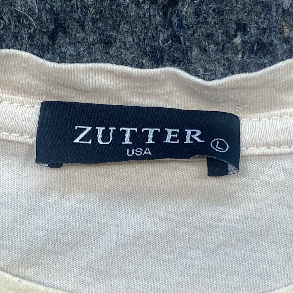 Zutter American Vintage Motorcycle TShirt Sz L Womens Tan Grunge Distressed 1977 - Picture 4 of 7